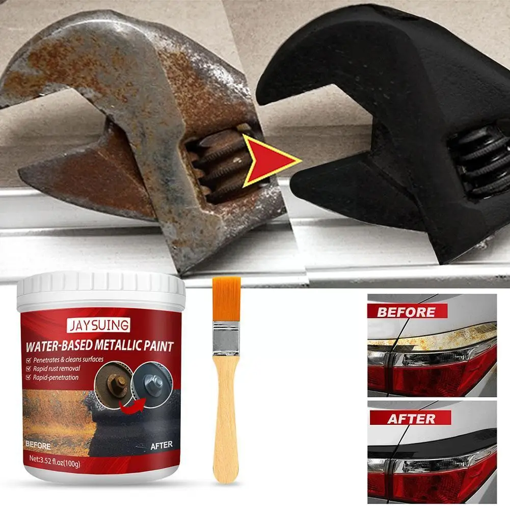 

Universal Rust Remover Water-based Metallic Paint Metal Agent Good Conversion Etching Rust Self Adhesion Primer 100g J3J8