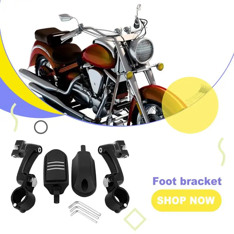 

1 Pair Motorcycle Pedal Adjustable Footrest Modification Kit Motorbike Pedals Attachments Replacement for VT1100 VTX1300 VTX1800