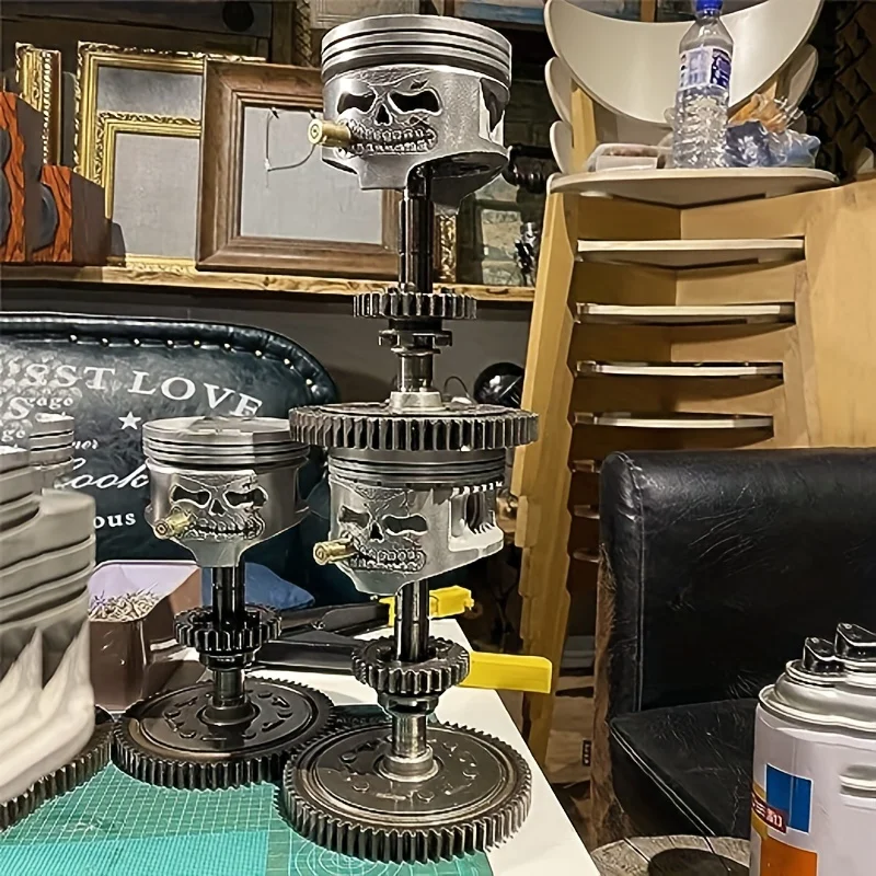 Резьба из смолы ручной работы поршневая скульптура черепа идеальный подарок для