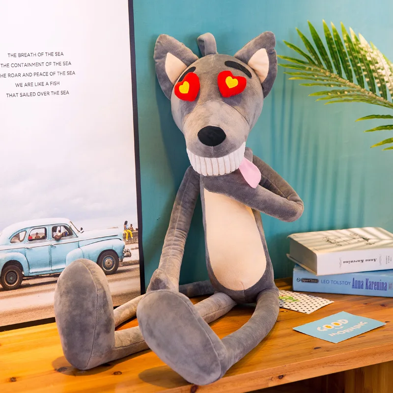 

Plush Toys For The Wedding Big Grey Wolf Creative Sexy Wolf Funny Decompression Plush Toys Doll Atmosphere Props