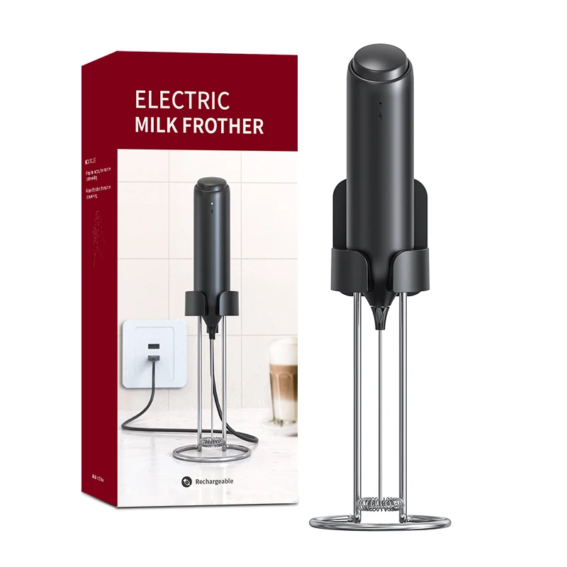 

Electric Eggbeater Handheld Electric Milk Detachable Bubbler USB Charging Built-In Battery Mini Three Speed Variable Speed Mixer