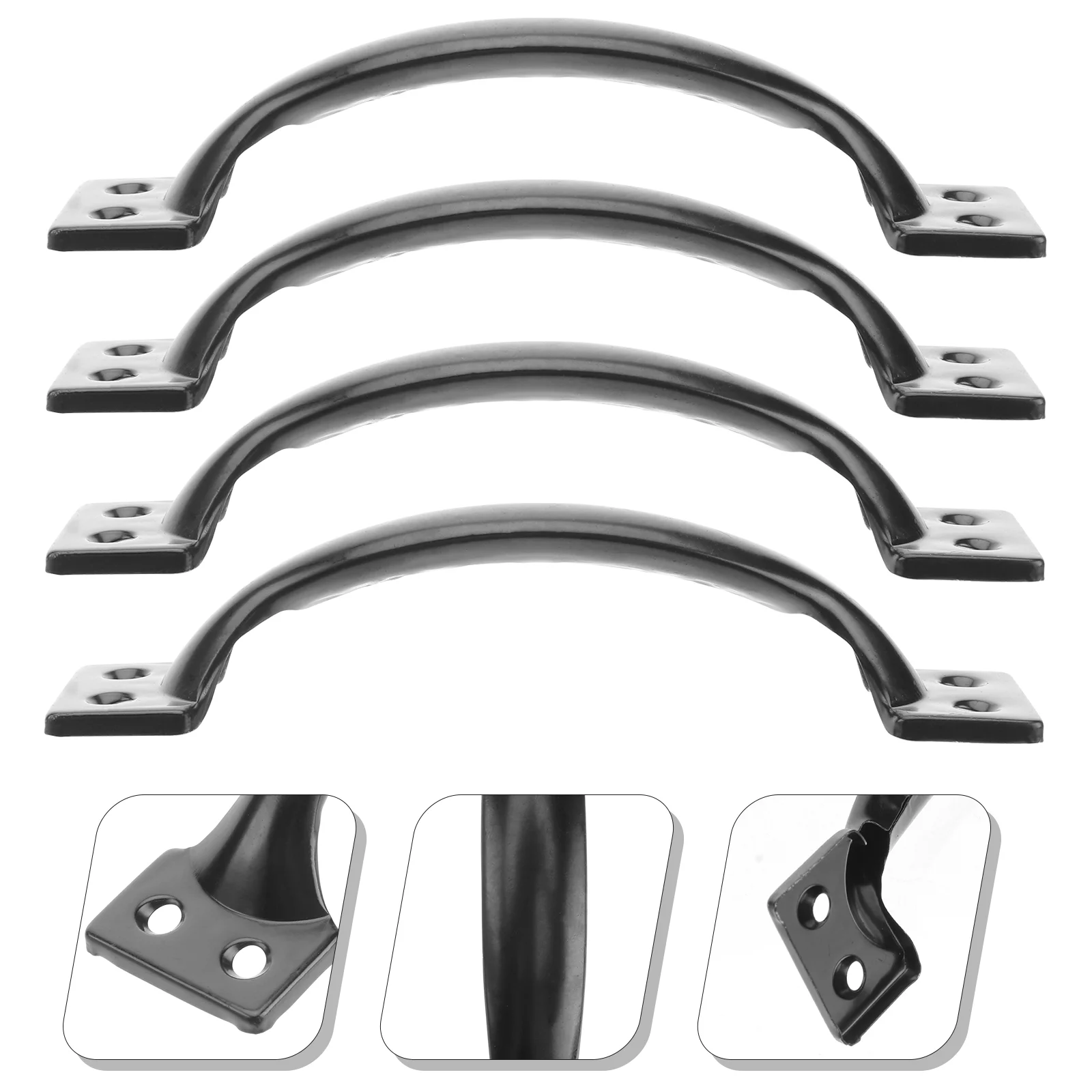 

10pcs 6 Inches Door Handle Pulls Cabinet Bar Handle Door Handles with Screws Black Handle for Cabinet Drawer Furniture Black