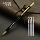 Механический карандаш с гравировкой, простой роскошный автоматический карандаш с индивидуальным логотипом, школьные и офисные принадлежности, подарок на заказ