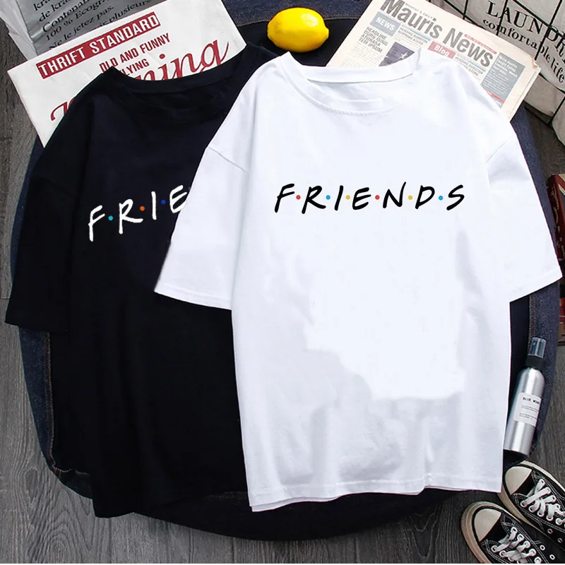 

Friends Tv Show Funny Cartoon T Shirt Women Harajuku Ullzang 90s T-shirt Graphic Summer Tshirt Oversized Ladies Top Tees Female