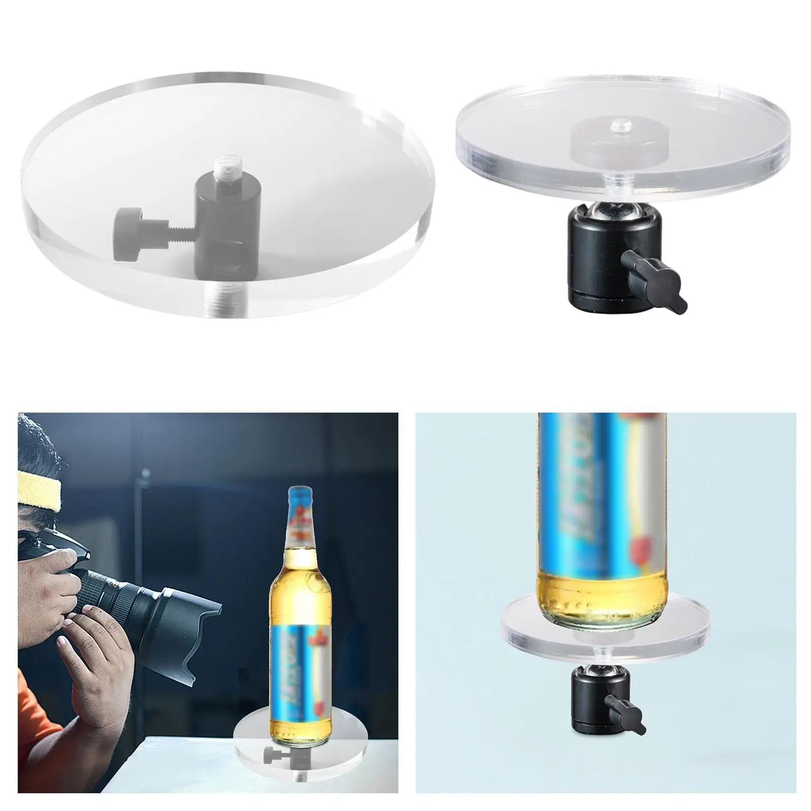 Round Acrylic Riser Display Stand Desk Holder for Necklaces Dessert Watches