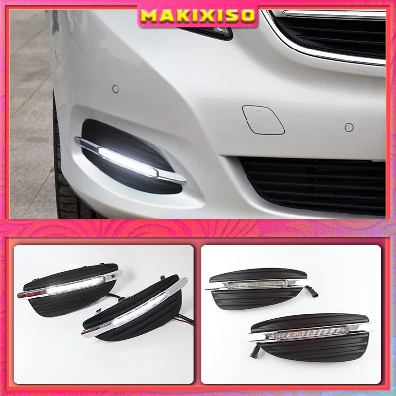 

Car Front LED Daytime Running Light DRL Driving Light Fog Lamp For Mercedes Benz V-Class Vito V250 V260 2016 2017 2018