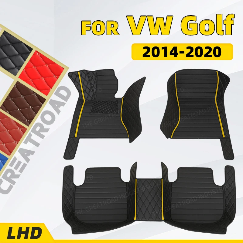 

Custom Car Floor Mats For VW Volkswagen Golf 2014 2015 2016 2017 2018 2019 2020 Auto Foot Pads Carpet Cover Interior Accessories