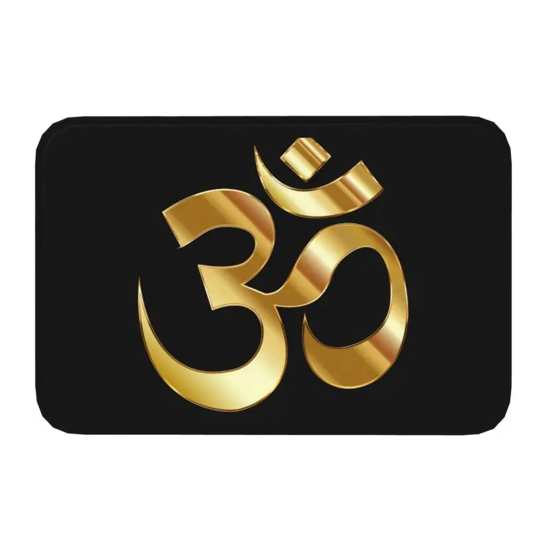 

Золотой коврик с логотипом Om, Противоскользящий коврик с мандалой, йогой, духовной медитации, вход в ванну, кухню, гостиную, коврик, ковер 40*60 ...