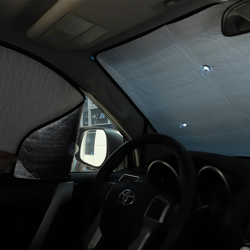 

Алюминиевая фольга для Toyota Land Cruiser Prado, лобовое стекло автомобиля, солнцезащитное стекло, складная защитная крышка, аксессуары