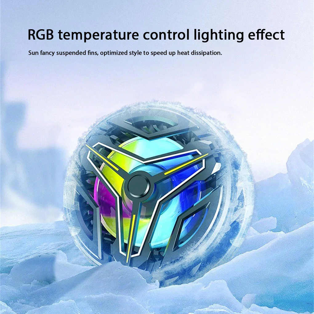 

Mobile Phone Cooler Quiet Operation Stick-on Quick Cooling Fan Universal USB Smartphone Gaming Radiator Travel