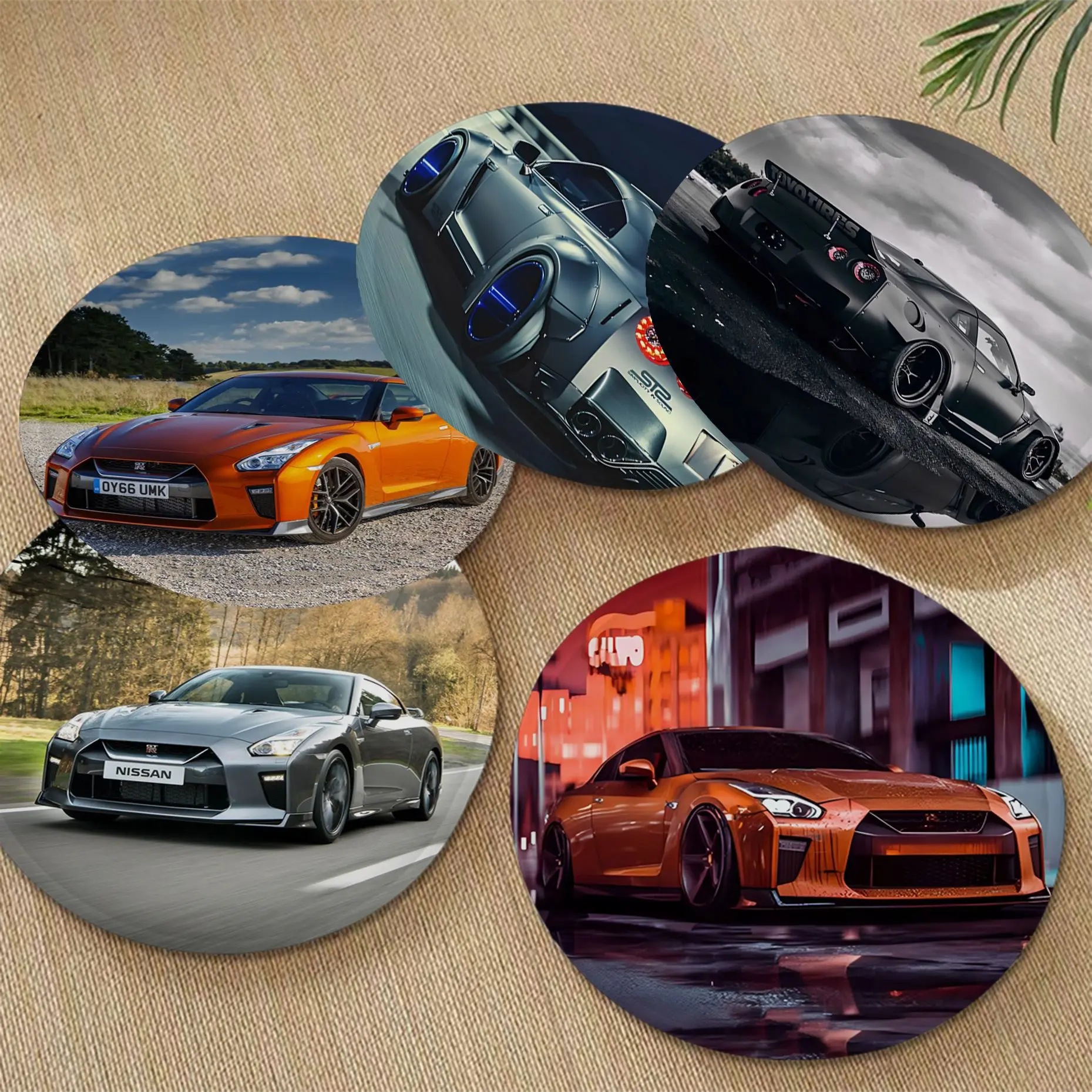 

Sports Car Round Seat Cushion Office Dining Stool Pad Sponge Sofa Mat Non-Slip Chair Cushions