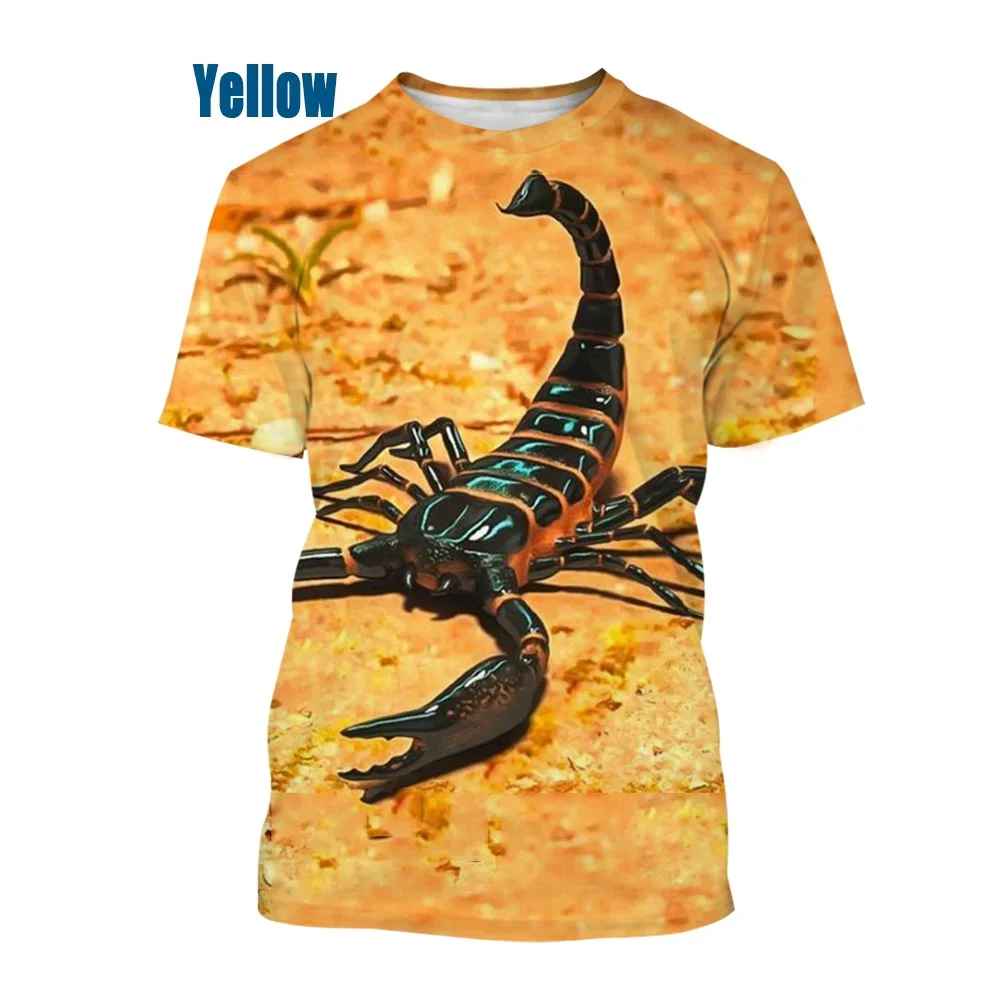 

2023 New Men's Fashion Tops Summer 3D Printed Scorpion Short Sleeve T-Shirt