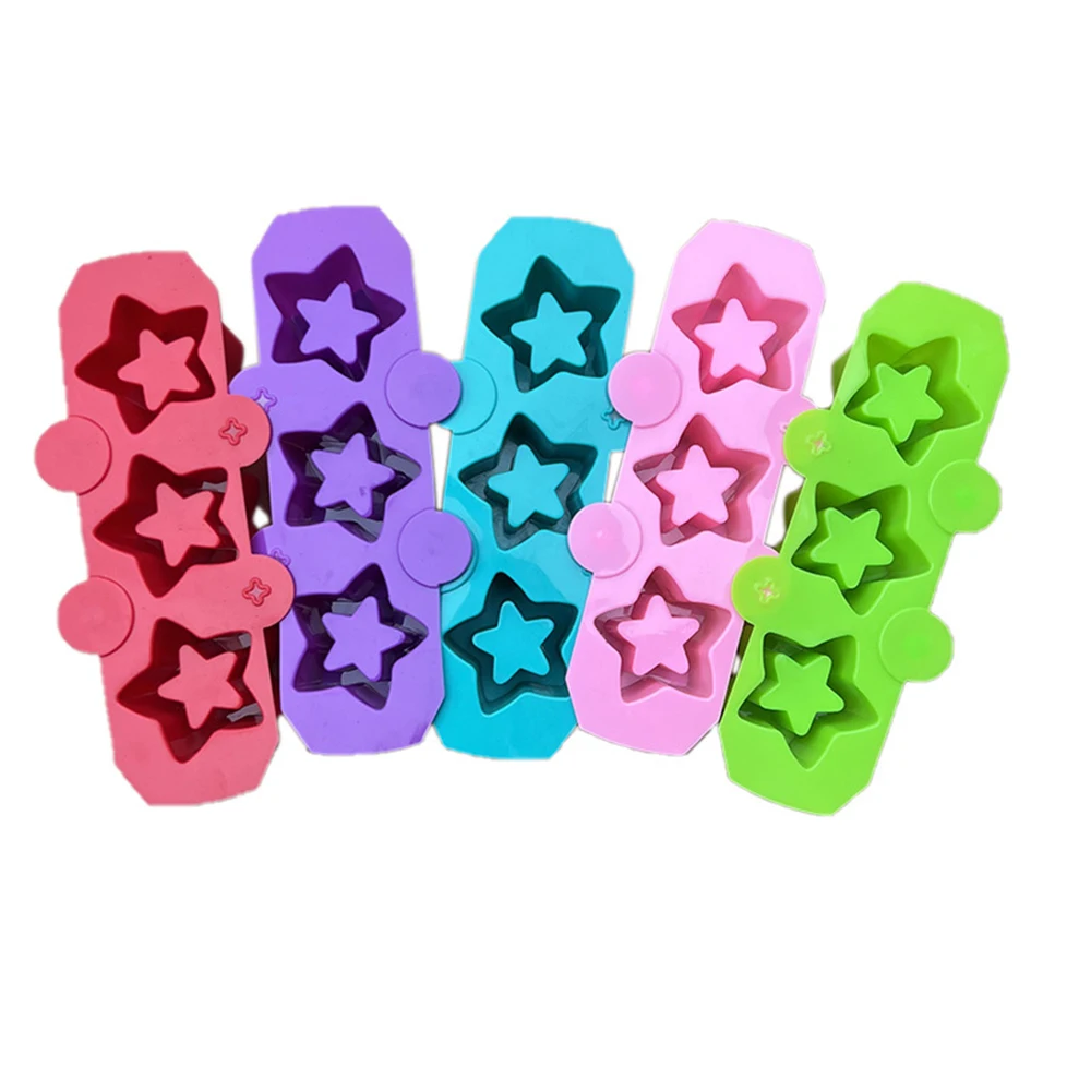 

3 Holes Five Stars Succulent Making Mold Silicone Flowerpot Mold Concrete Planter Cement Pot Molds Resin Handmade Tools