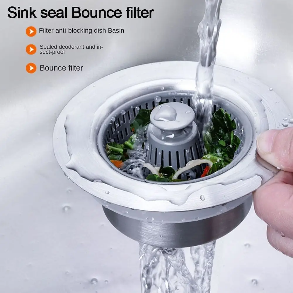 

Waste Drainer Water Sink Plug Bathroom Shower Stuff Cover Plug Filter Basket Sink Strainer Colander Food Hair Stopper