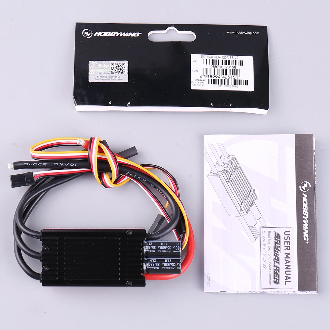 Фото Hobbywing SkyWalker 120A V2 UBEC Бесщеточный ESC с электрической регулировкой обратной передачи для моделей самолетов №3