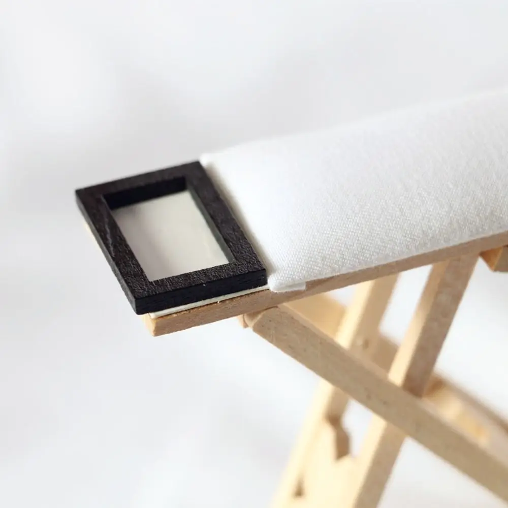 Имитация кукольного домика миниатюрная деревянная гладильная доска стол машина