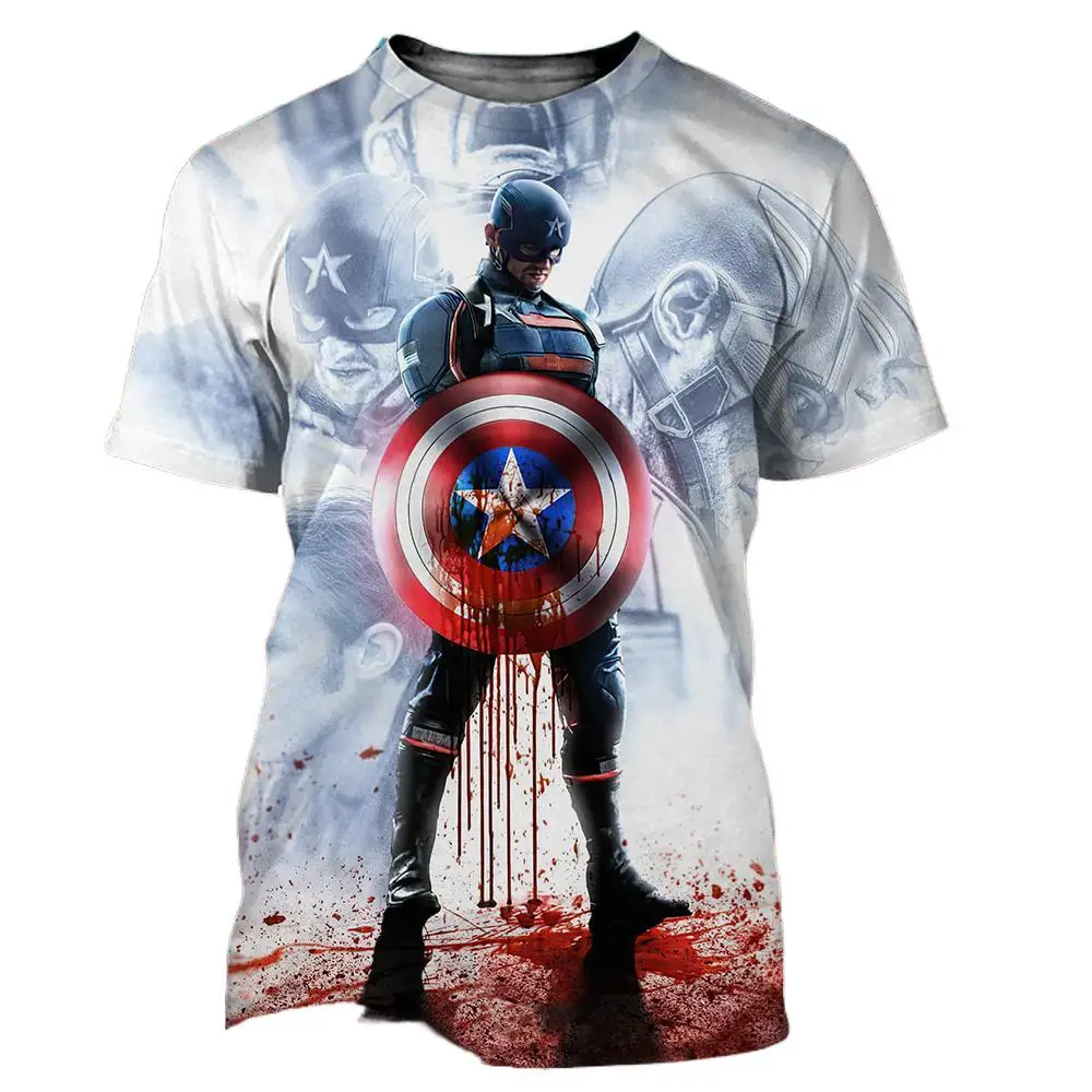 

Hot Toys T-Shirts Captain America Movie 3D Print Streetwear Men Women Fashion Oversized T Shirt Kids Boy Girl Tees Tops Clothing