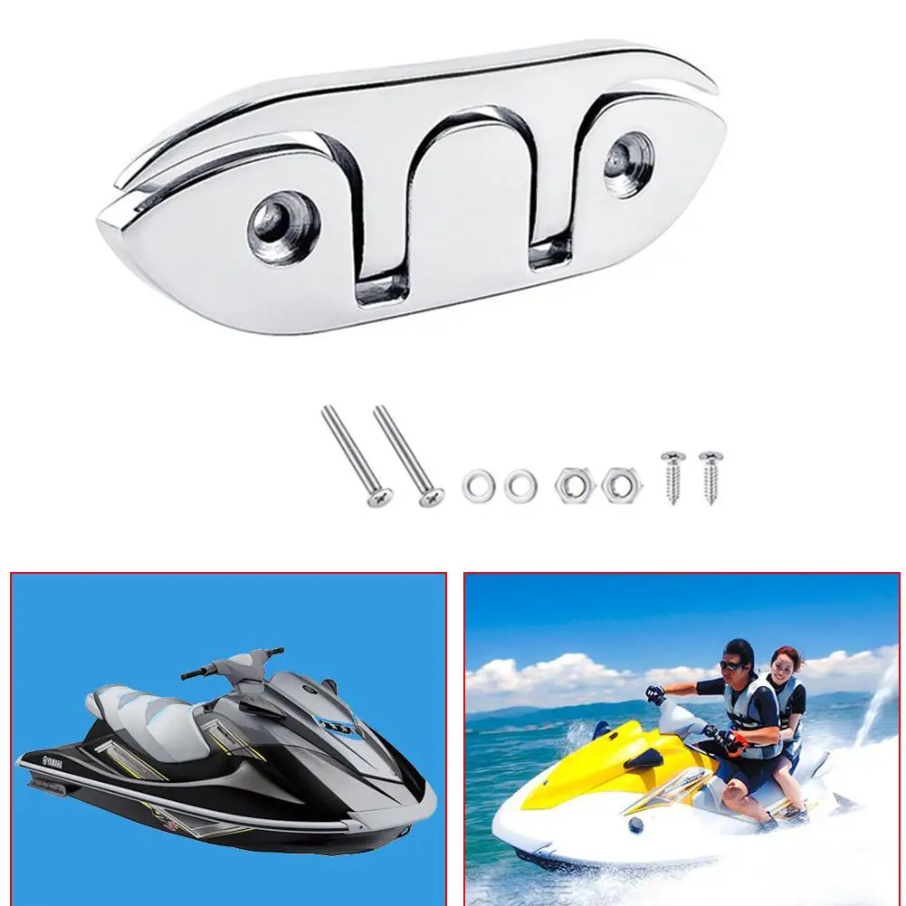 

YOUZI 2PCS/4PCS 316 Stainless Steel Boat Folding Cleats Flip Up Dock Cleat For Deck Boat Cleat Rope Cleats Folding Cleats 120mm