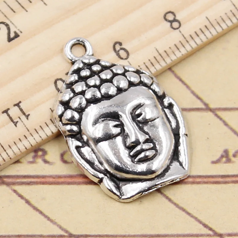 Подвески Tathagata, Будда, 28 х0 мм, серебряные подвески, поделки ручной работы, антикварные ювелирные изделия ручной работы, 15 шт.