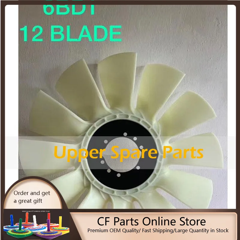 

12 BLADES 6BD1 FAN BLADE FITS HITACHI EX200-3 EX200-2 SUMITOMO SH200 1-13636140-1 1136361401