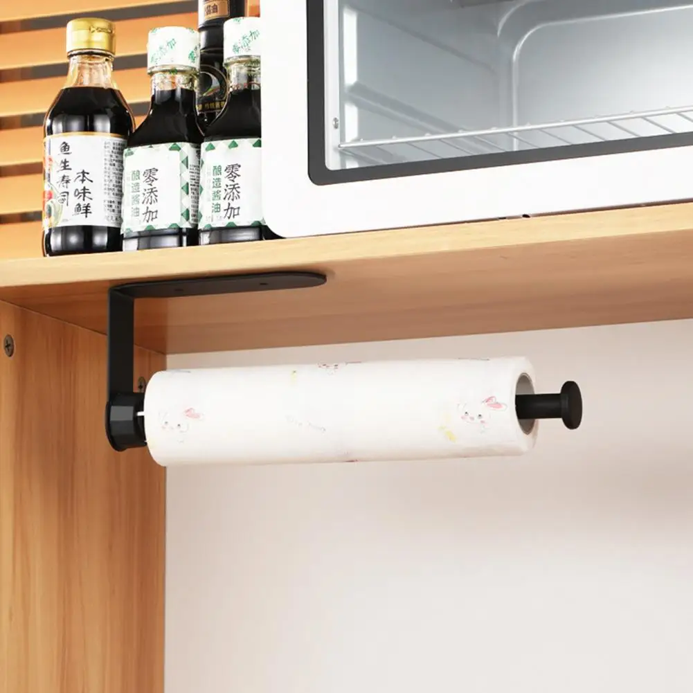 

Tissue Holder 1 Set Useful Sturdy Stainless Steel Wall Mounted Easily Tear Paper Towel Holder Bathroom Tool for Daily Use