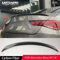 spoiler fits for mercedes benz cla class w118 c118 cla35 cla45 amg sedan 2019 2022 cla200 carbon fiber lid highkick tail wing