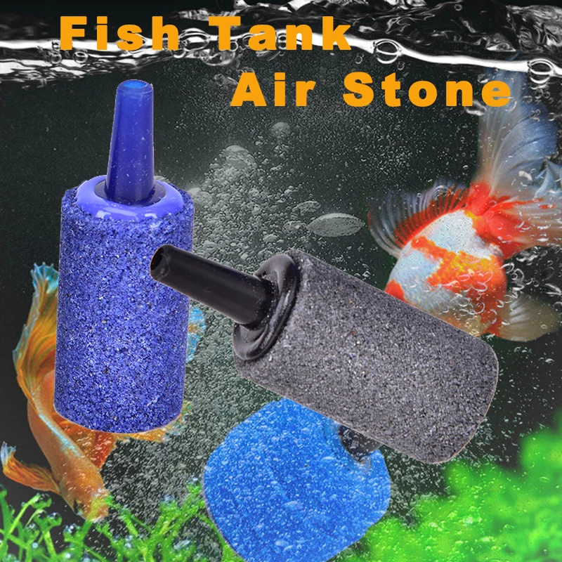

50pcs Aquarium Accessories Cylinder Shape Air Stone Mineral Bubbles Release Fish Tank Pump Airstone Aeration Aerator