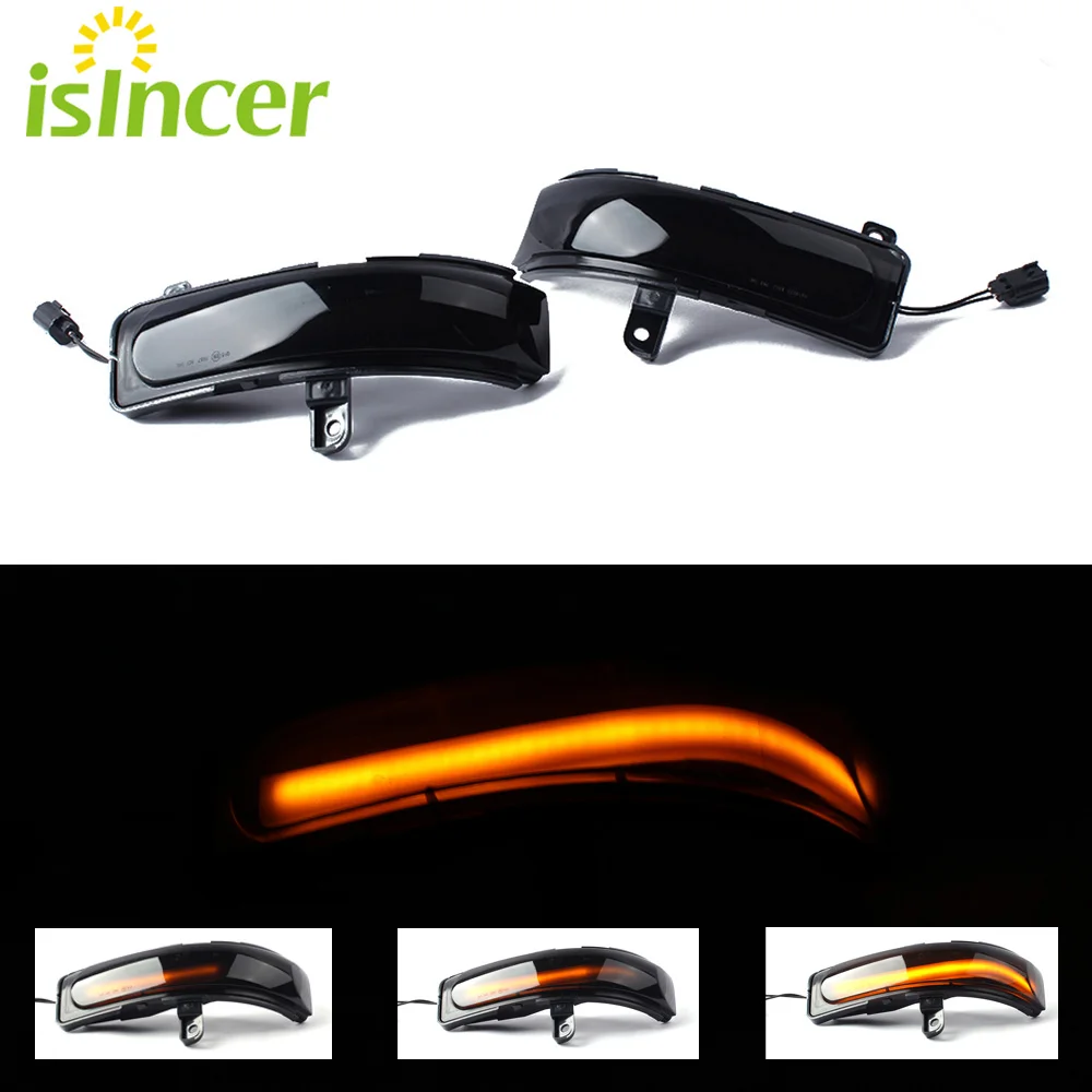 

2pcs Sequential Flowing LED Side Mirror Turn Signals Indicator Blinker Lights For Mazda CX-7 2008-2011 Smoked Lens