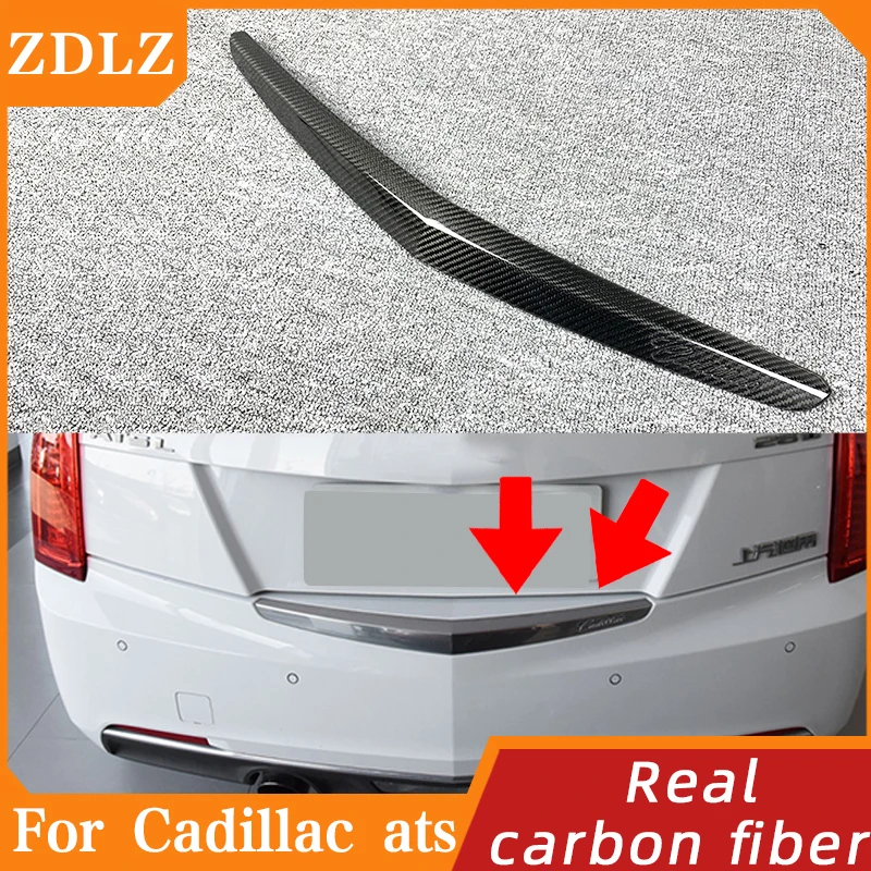 

For Cadillac 2014 2015 2016 2017 ATS Rear Bumper Carbon Fiber Trunk Cover Decorative Strip Cover