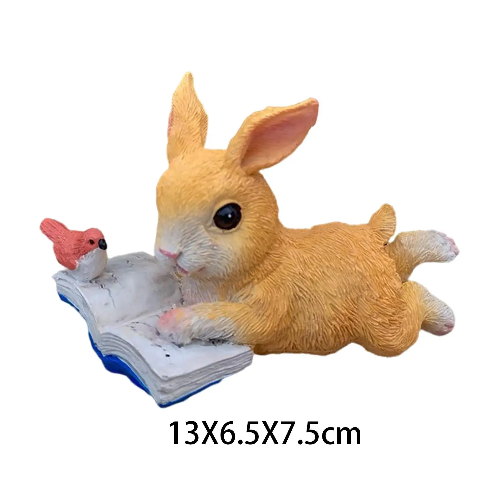 

Rabbit Model Desktop Ornaments Desk Light Luxury Cute Resin Modern Craft Statue for Wedding Christmas Office Friends Couple