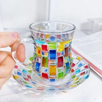 beautiful tea coffee cup glass mugs funny tourist breakfast milk pretty kitchen tazas school teacher gift