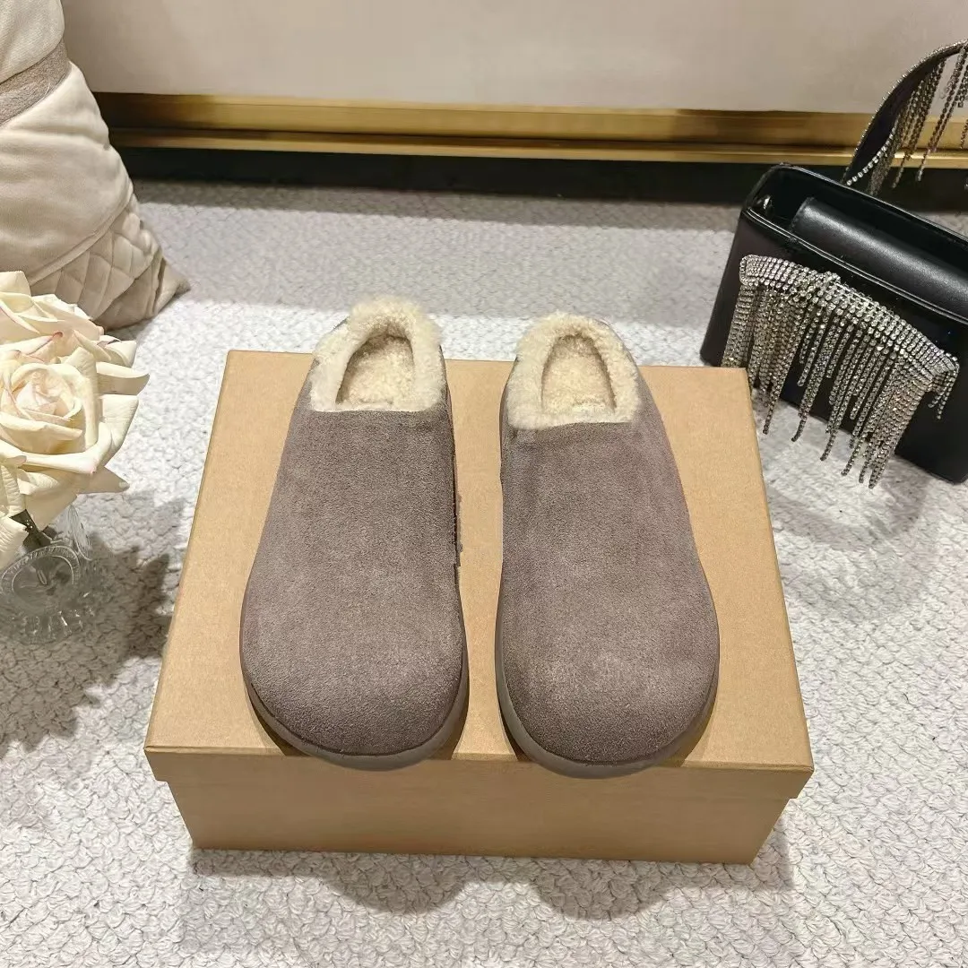 Дизайнерская брендовая женская обувь шерстяные интегрированные зимние ботинки