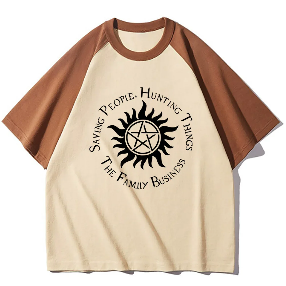 Supernatural top tees women anime korean clothes Pop Culture harajuku 2000s Colorful t shirt Y2k Breathable 80s