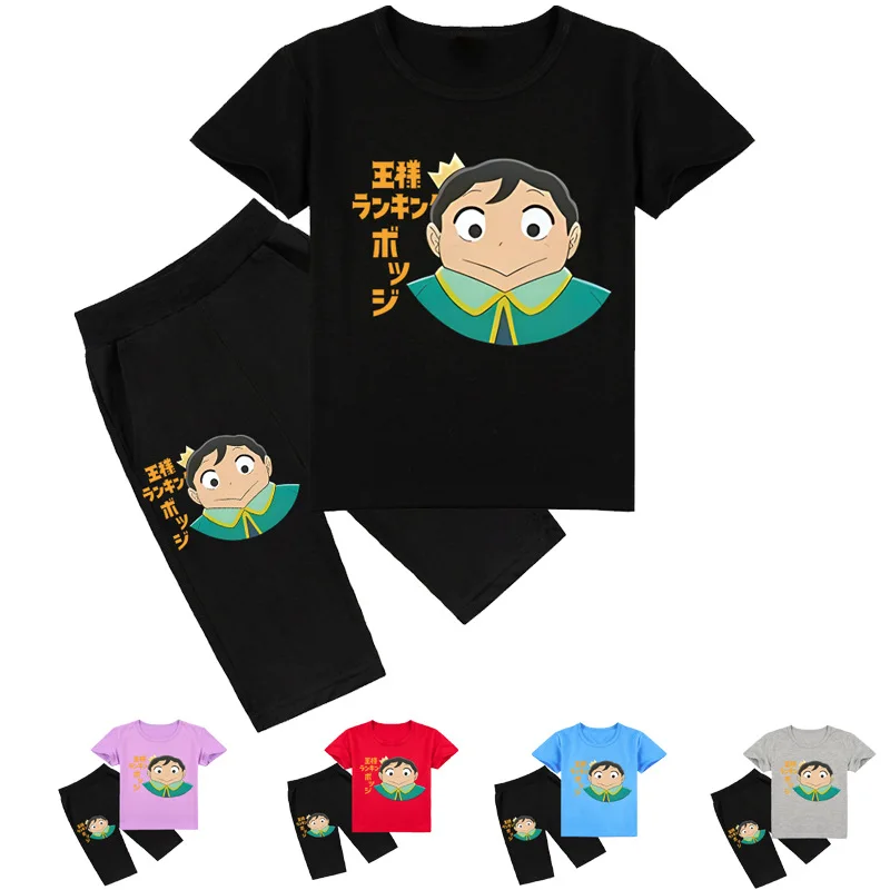 

Cartoon Ranking of Kings TShirt Kids Short Sleeve T-shirt+shorts 2pcs Suit Toddler Girls Outfits Baby Boys Summer Clothing Sets