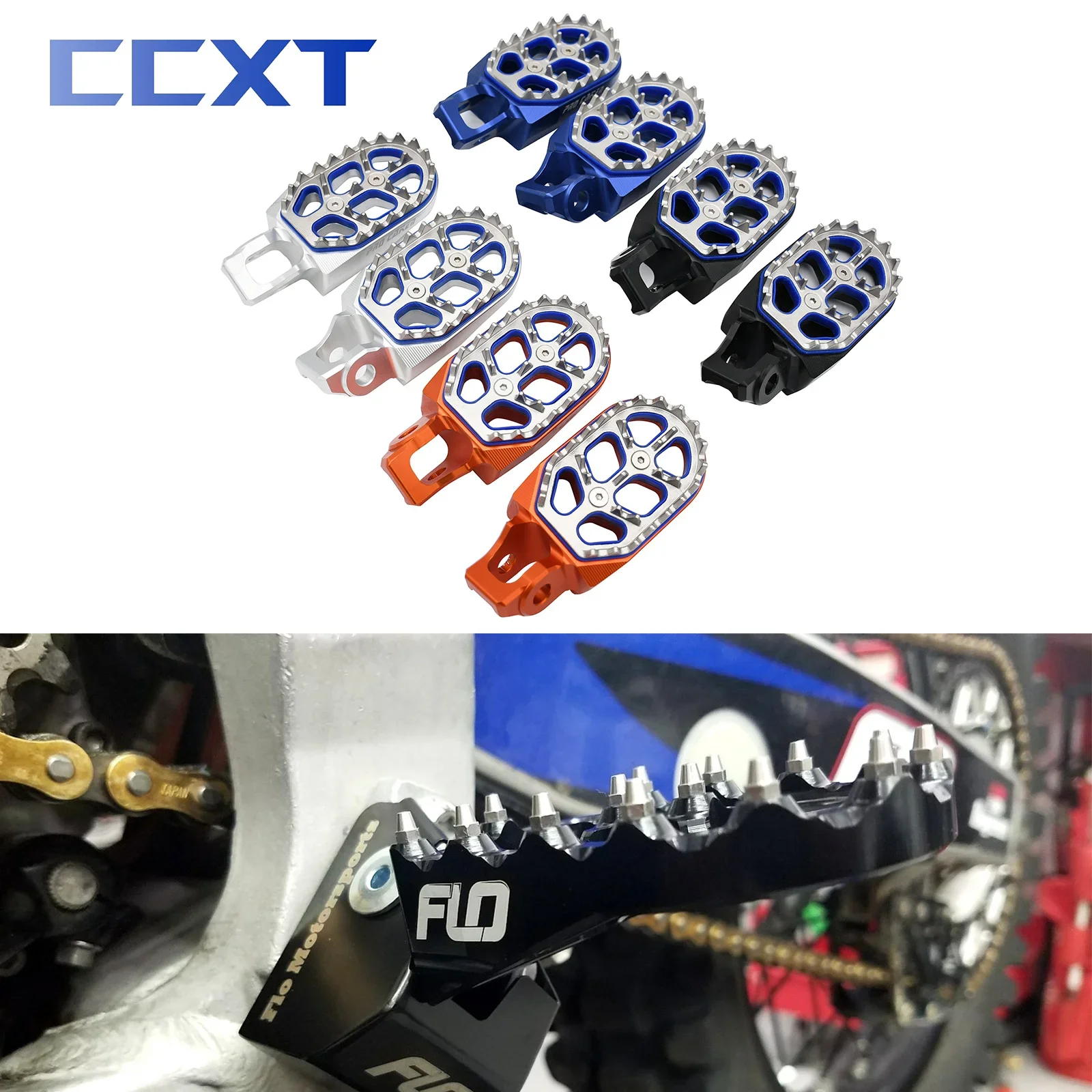 

CNC Motocross Foot Pegs Footpegs Pedals For Husqvarna TC TE FE TX FX FC FS For KTM SX SXF EXC XC XCF XCW EXCF 85-530 2016-2021