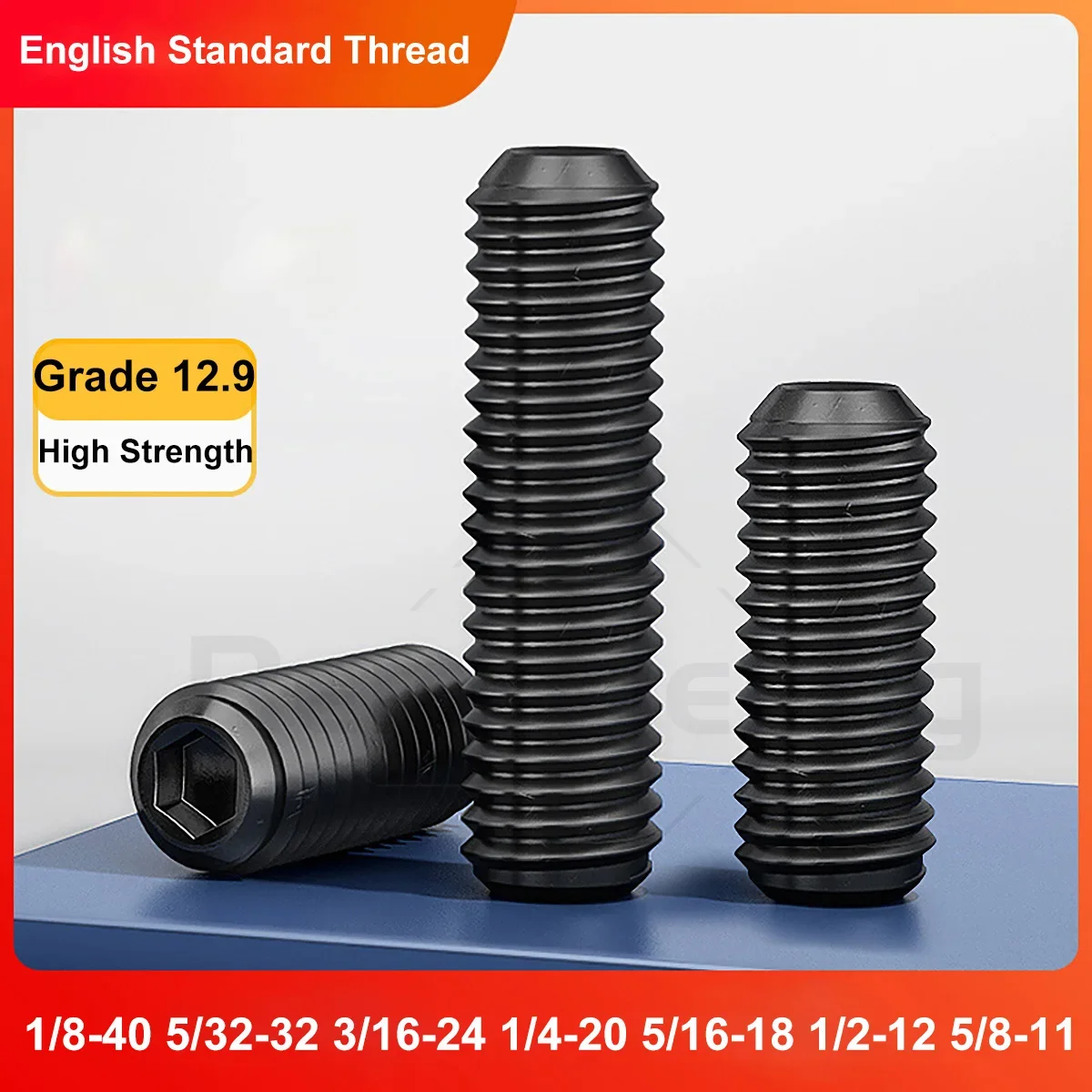 BSW 1/8-40 5/32-32 3/16-24 1/4-20 5/16-18 1/2-12 5/8-11 Класс 12 9 стальной шестигранный болт с