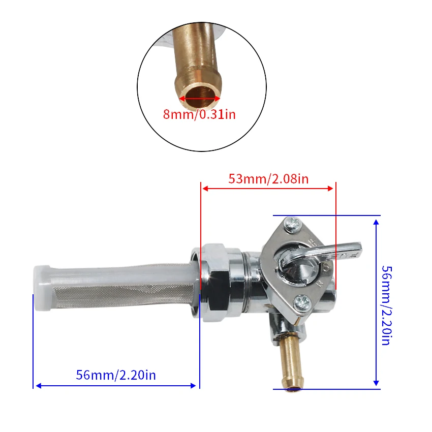 

Motorcycle Gas Fuel Petcock Tap Valve Switch Pump For Harley Davidson XL883 XLH883 Sportster 883 Hugger XLH1000 XLH1200 62169-81