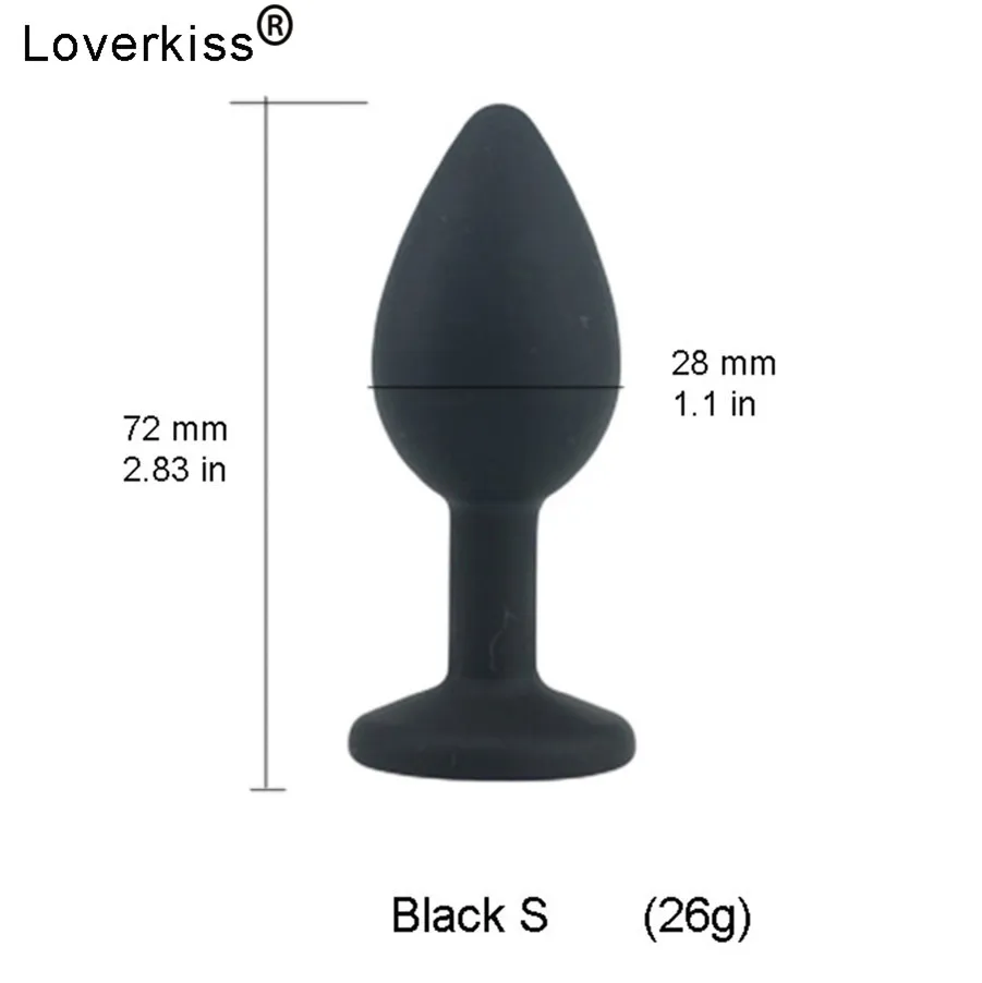 Анальная пробка с кристаллом силиконовая гладким прикосновением секс-игрушки