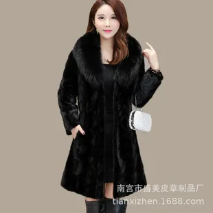 Genuine Coats Woman Winter 2022 Overcoat Female Fur Thick Winter Office Lady Other Fur Yes Real Fur Long Coat enlarge