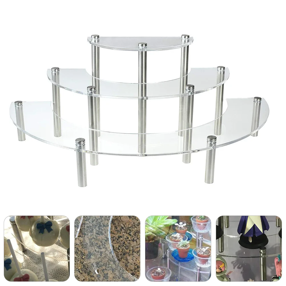 

1Pc Three Layer Cake Stand Fruit Dessert Display Stand for Party Dessert Storage