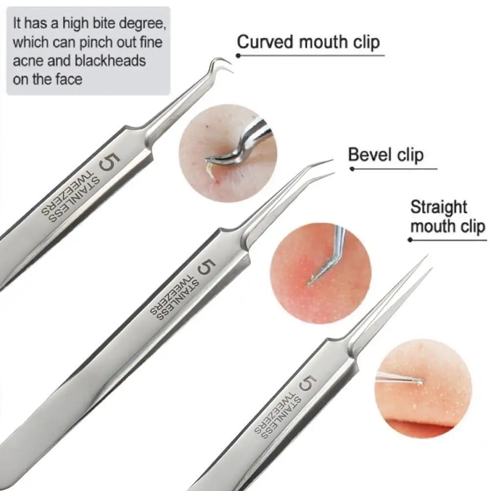 

Blackhead Remover Kit Steel Acne Clip Cell Clamp Needles Acupunctures