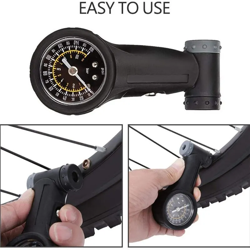 

Professional Bike Tire Gauge Schrader Presta Valves Air Pressure Gauge 160 PSI Barometer Cycling Accessories for Bicycle