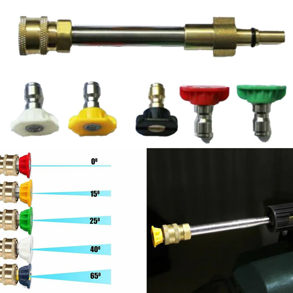 

Pressure Washer Nozzle 1/4 Inch Quick Con Nect Nozzle Holder Kit With Nozzle Holder With Extension Rod Coupler Foam Lance