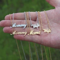 mama letter necklace bride bridesmaid charm script wife sister choker custom name necklace for women mothers day birthday gift