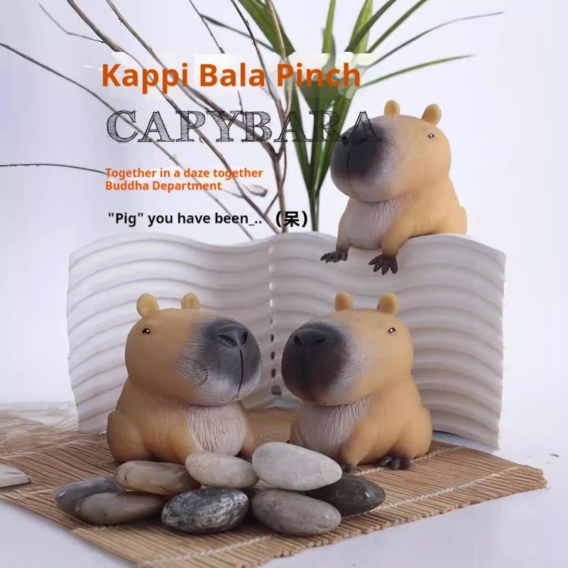 Фото Популярная булавка Kapibala Le Capy Pig Net, декомпрессионная игрушка знаменитостей, новая игрушка для освобождения и декомпрессии животных №4