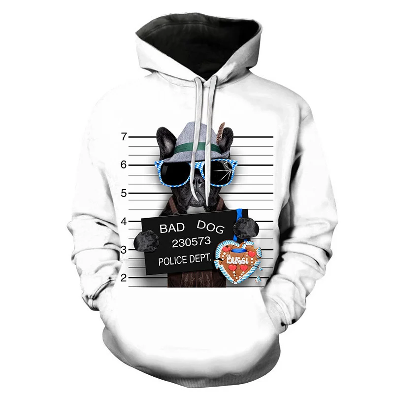 

Cute Dog 3D Printing Casual Street Hip-hop Men and Women Hooded Breathable Sports Popular Sweater
