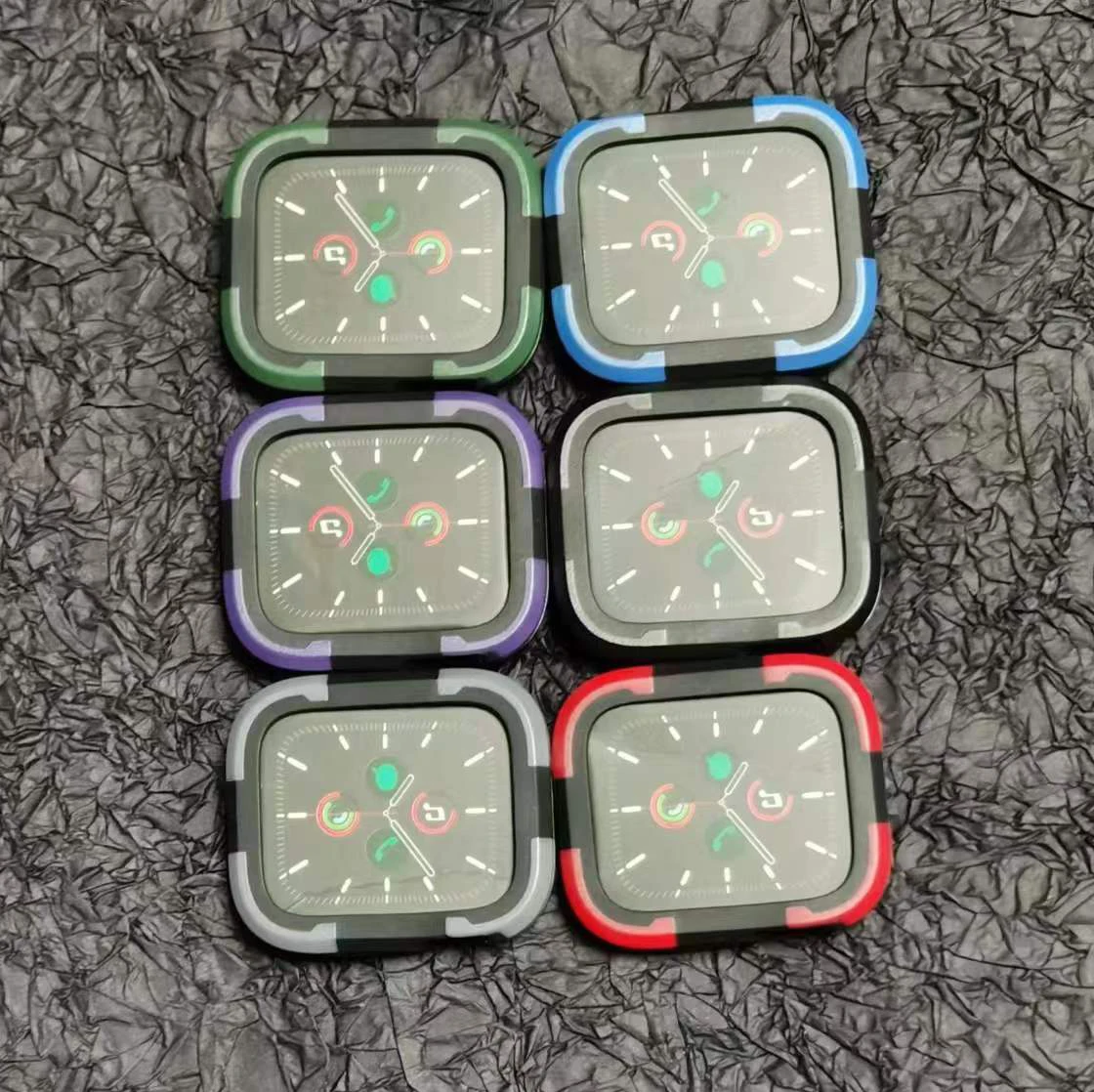 TPU+PC Watchcase Cover for Apple Watch Ultra series 8 7 6 5 4 bumper case 49mm 45mm 41mm 40mm 44mm Accessories Plastic frame