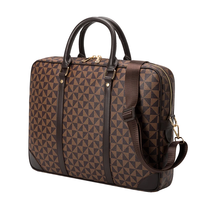 Luxury Brand New 14 inch Laptop Briefcase Business Handbag for Men Large Capacity men's leather Fashion designer Shoulder Bag