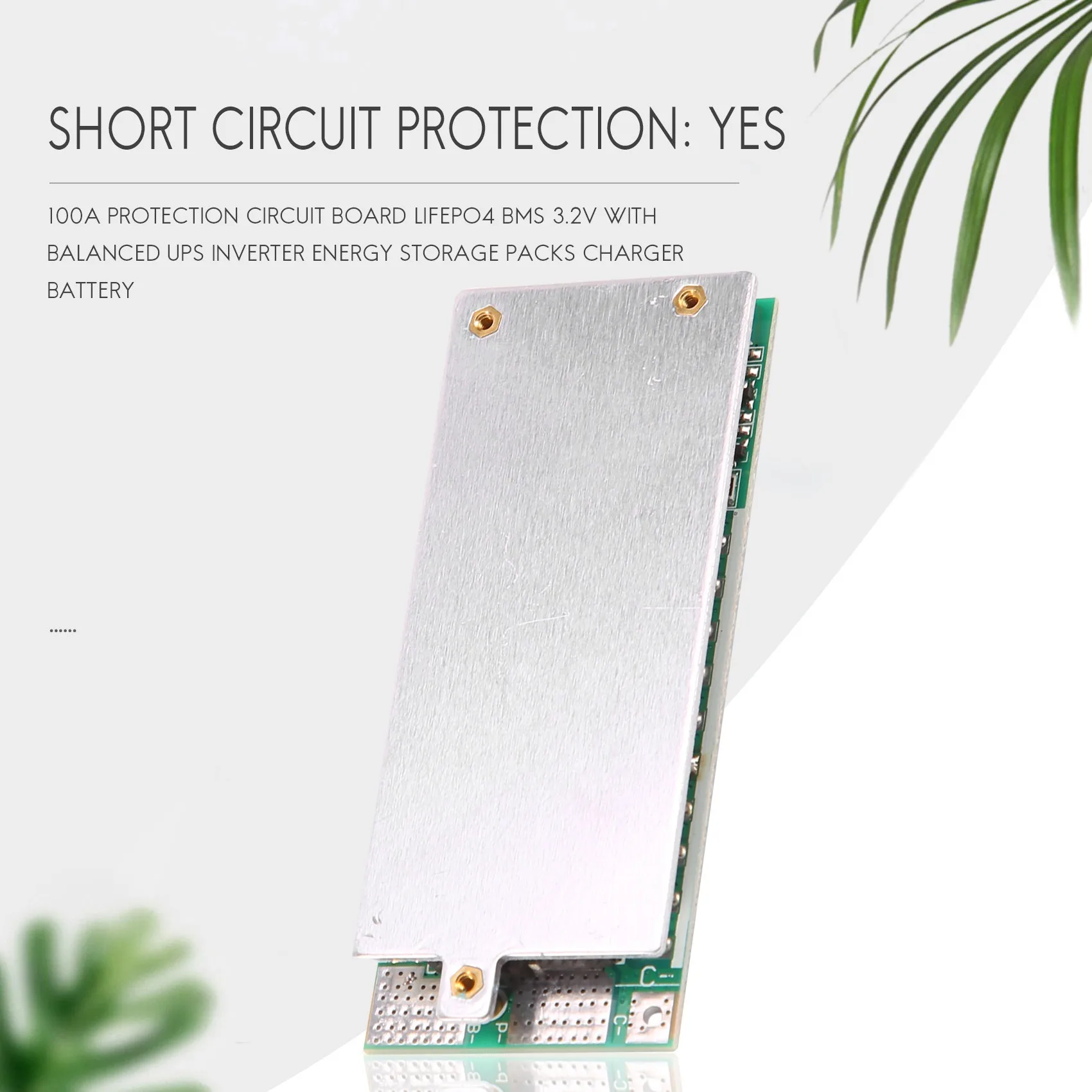 

4S 12V 100A Protection Circuit Board Lifepo4 Bms 3.2V With Balanced Ups Inverter Energy Storage Packs Charger Battery