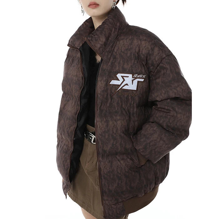 Парка Harakuju в стиле хипсоп с вышитыми надписями Повседневная универсальная